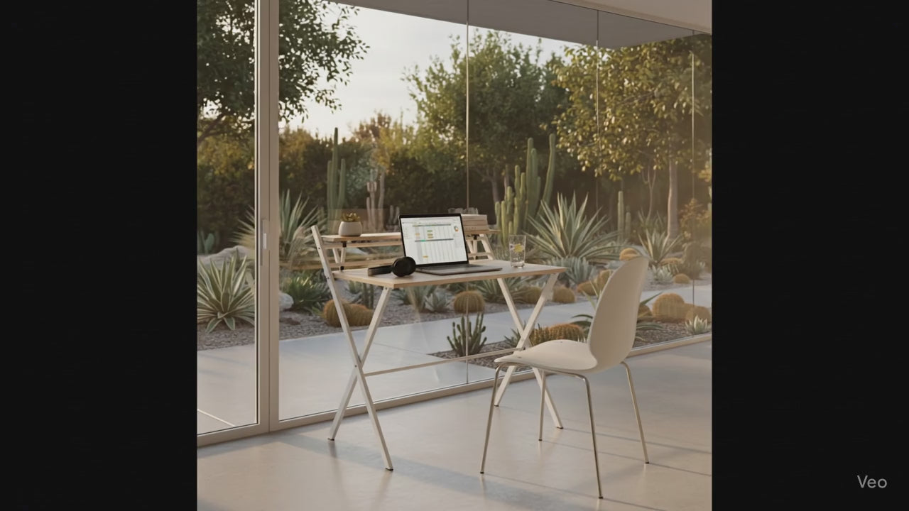 Compás de Trabajo | Escritorio Plegable con Estante