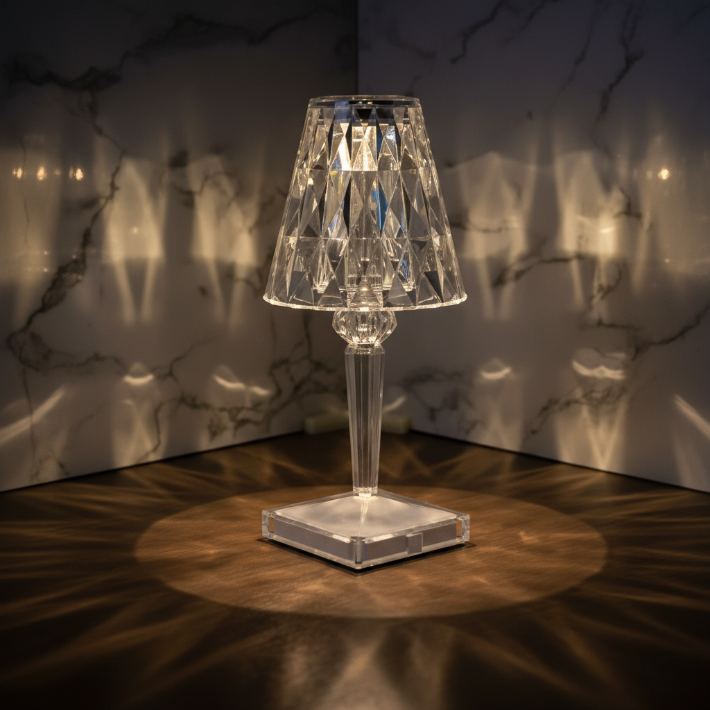 Lámpara de Mesa Cristal LED