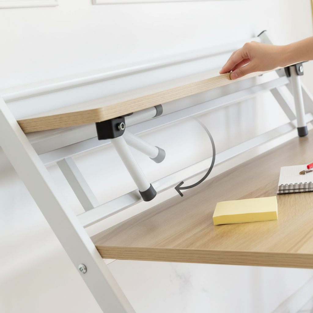 Compás de Trabajo | Escritorio Plegable con Estante